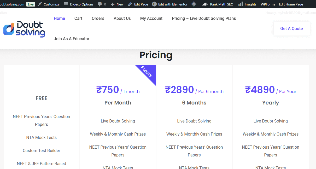 Maths Doubt Solving App